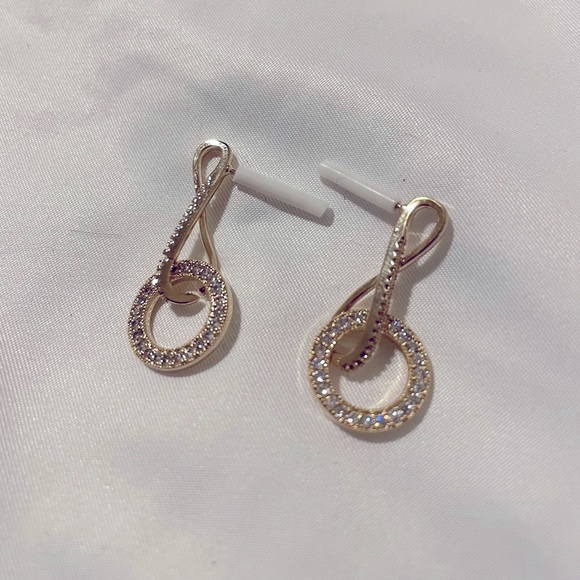 Infinity earrings gold plated - Picture 6 of 6